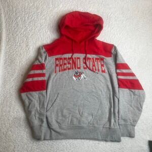 Starter Fresno state men's embroidered red and grey‎ hoodie collegiate xxl